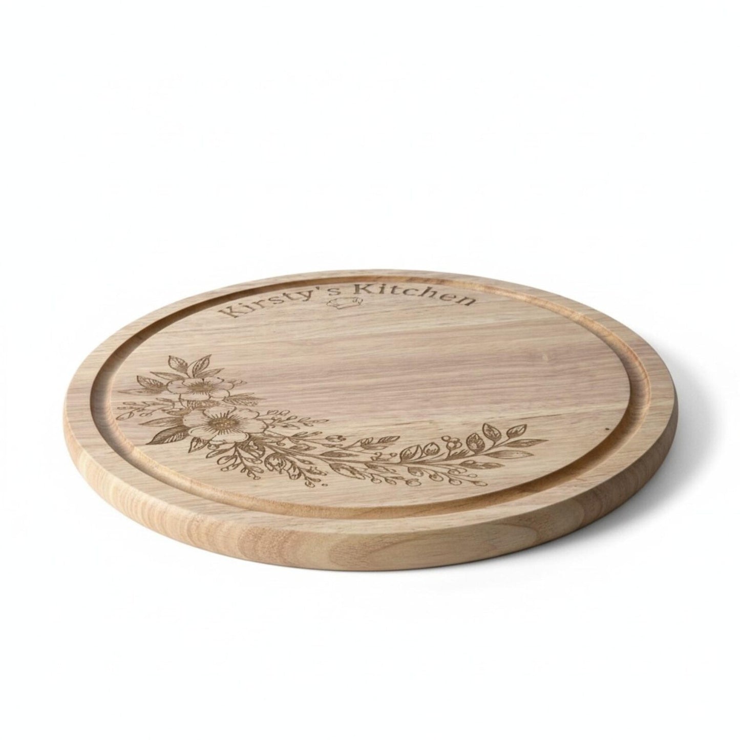 Personalised Round Chopping or Serving Board. - presentation, charcuterie, pizza