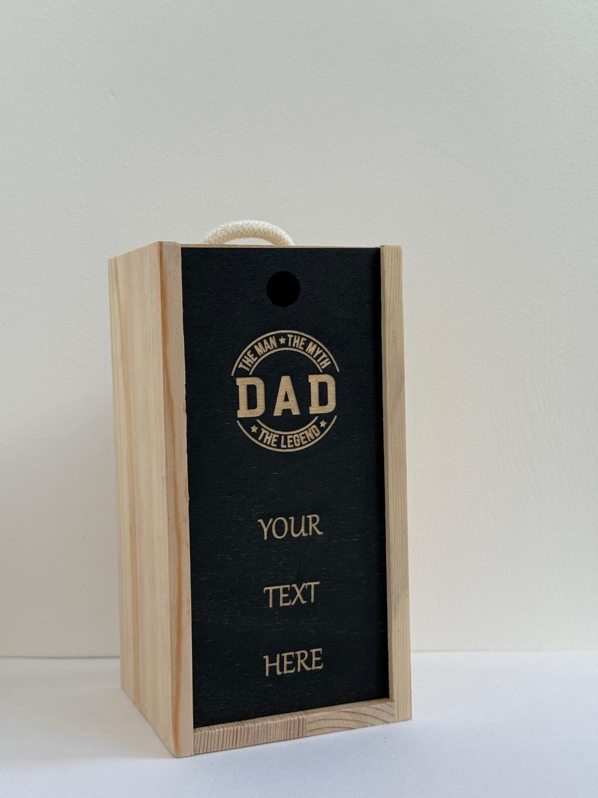 Fathers Day - Man, Myth Legend, DAD - Engraved Pint Glass - Presentation Box