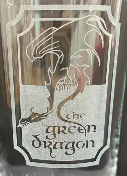 Green Dragon - Engraved Pint Glass