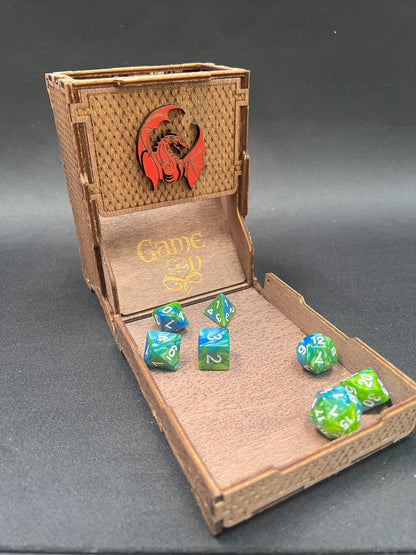 Dragon Dice Tower foldable with magnetic fasteners