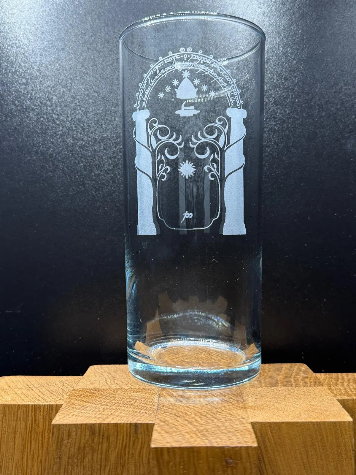 Lord of the Rings Inspired Engraved Highball Glass, another view