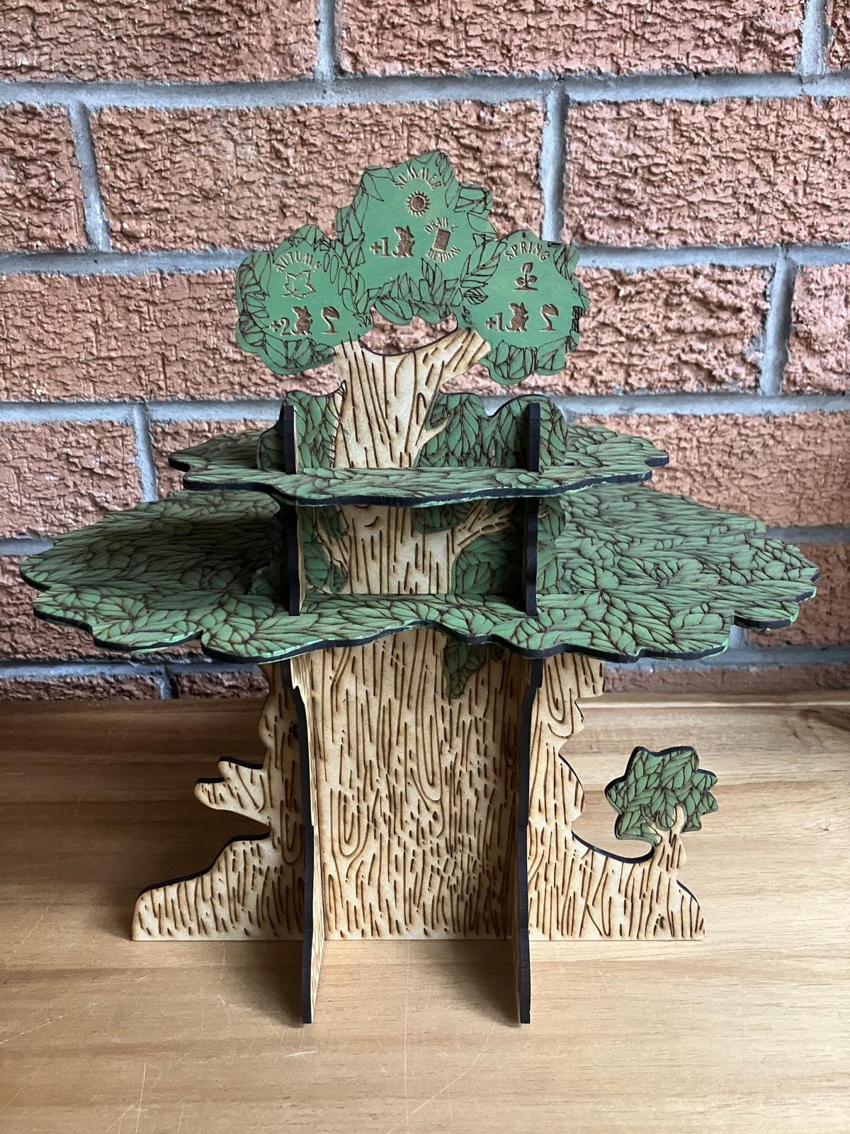 Wooden Everdell Tree Replacement - Painted and Engraved - Same size as Original - Unofficial