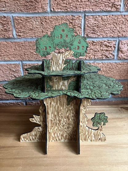 Wooden Everdell Tree Replacement - Painted and Engraved - Same size as Original - Unofficial