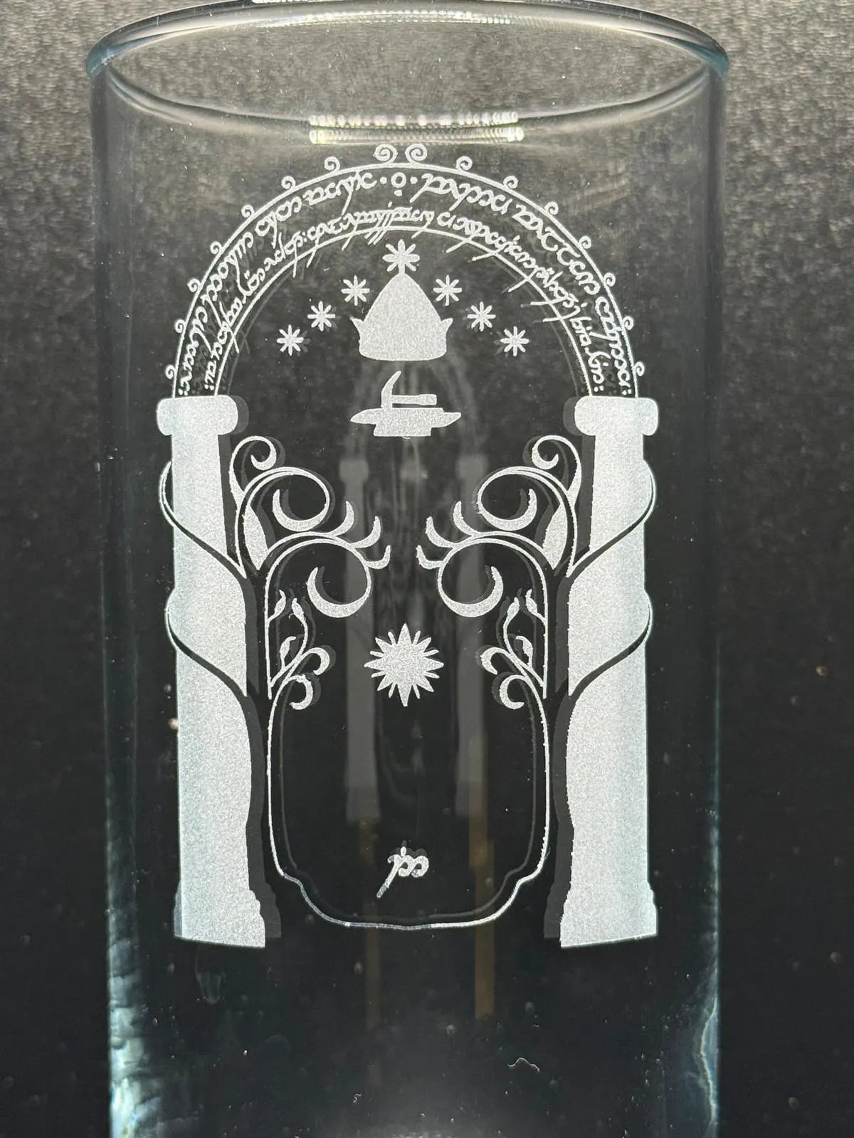 Engraved LotR inspired highball glass - choose from 7 designs
