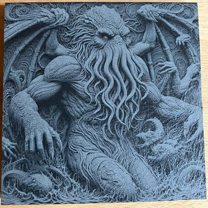 Cthulhu 3D Effect Slate Coaster, another view