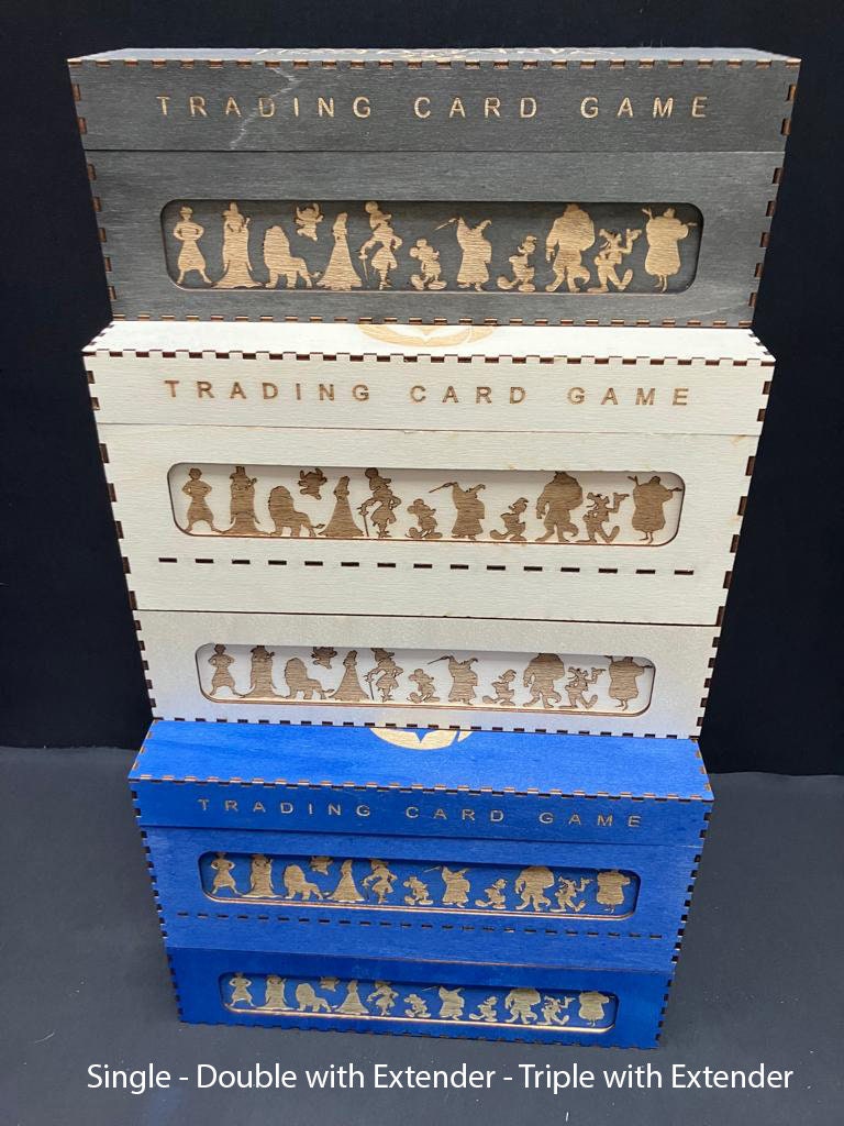 Lorcana - Triple Storage Box with optional extender (sold separately) - Sleeved - personalisation options available.