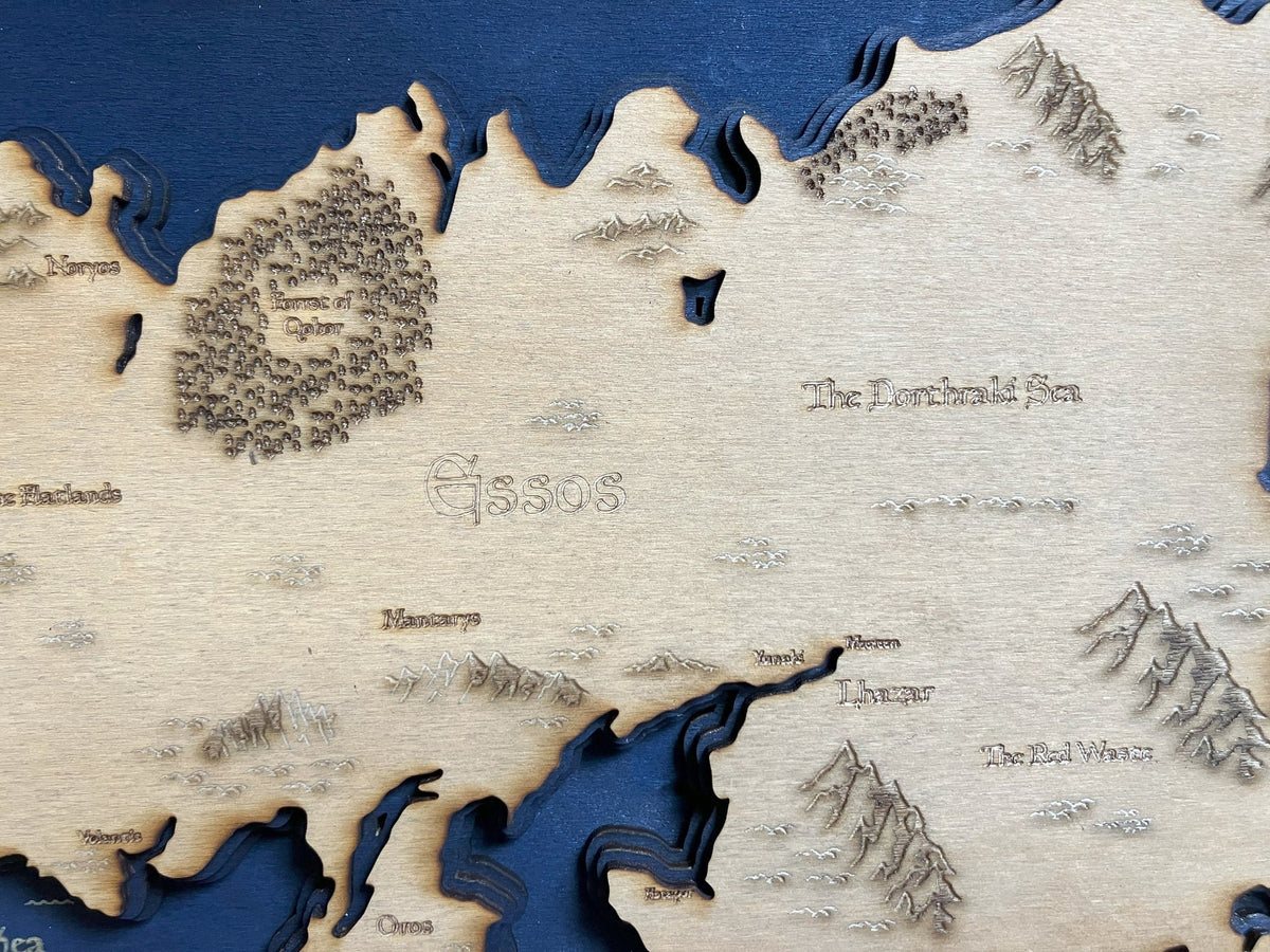Game of Thrones 3D Wooden Relief Map, another view