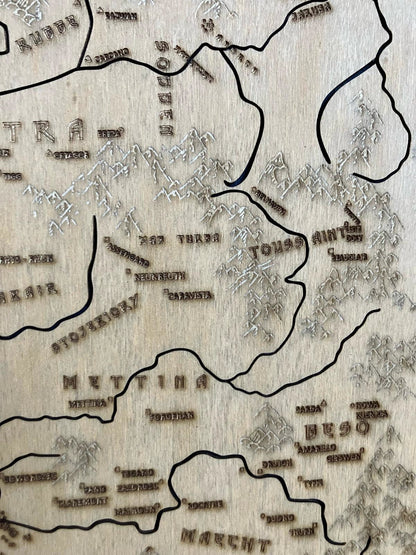 The Witcher Relief Map Wooden Art Picture