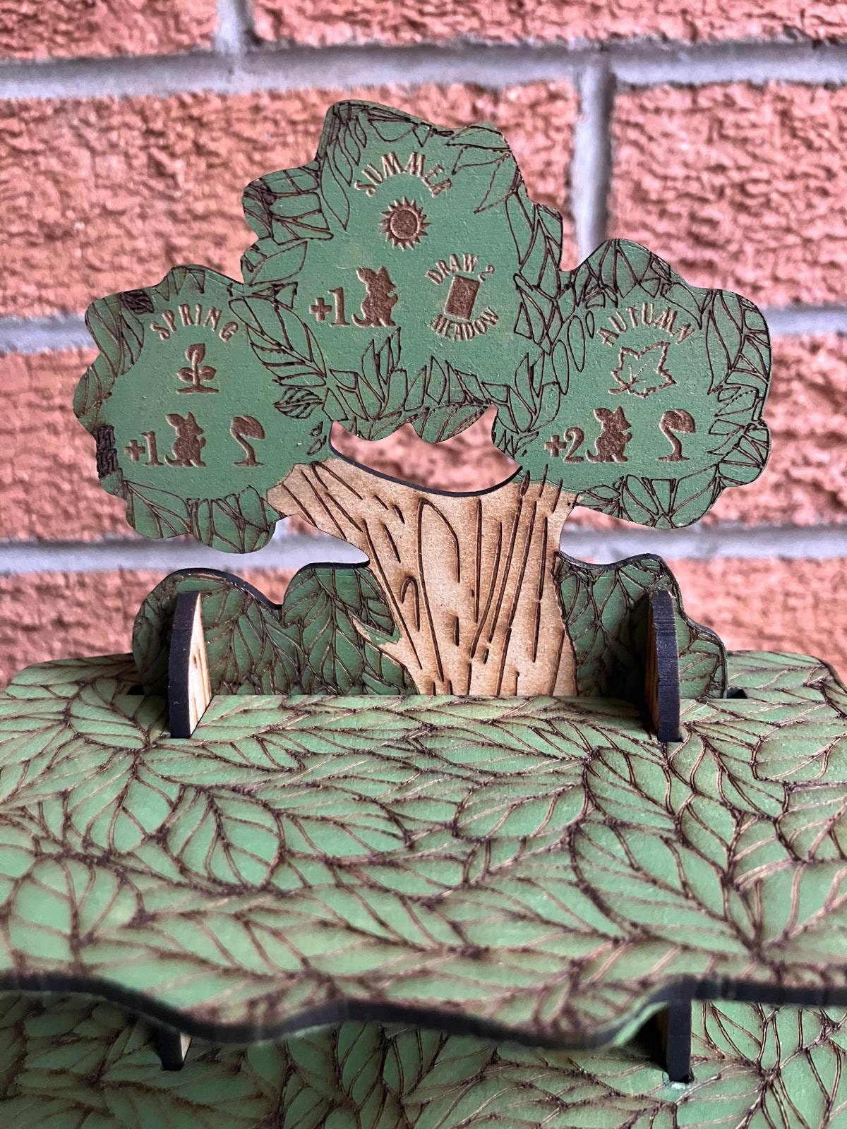 Wooden Everdell Tree Replacement - Painted and Engraved - Same size as Original - Unofficial