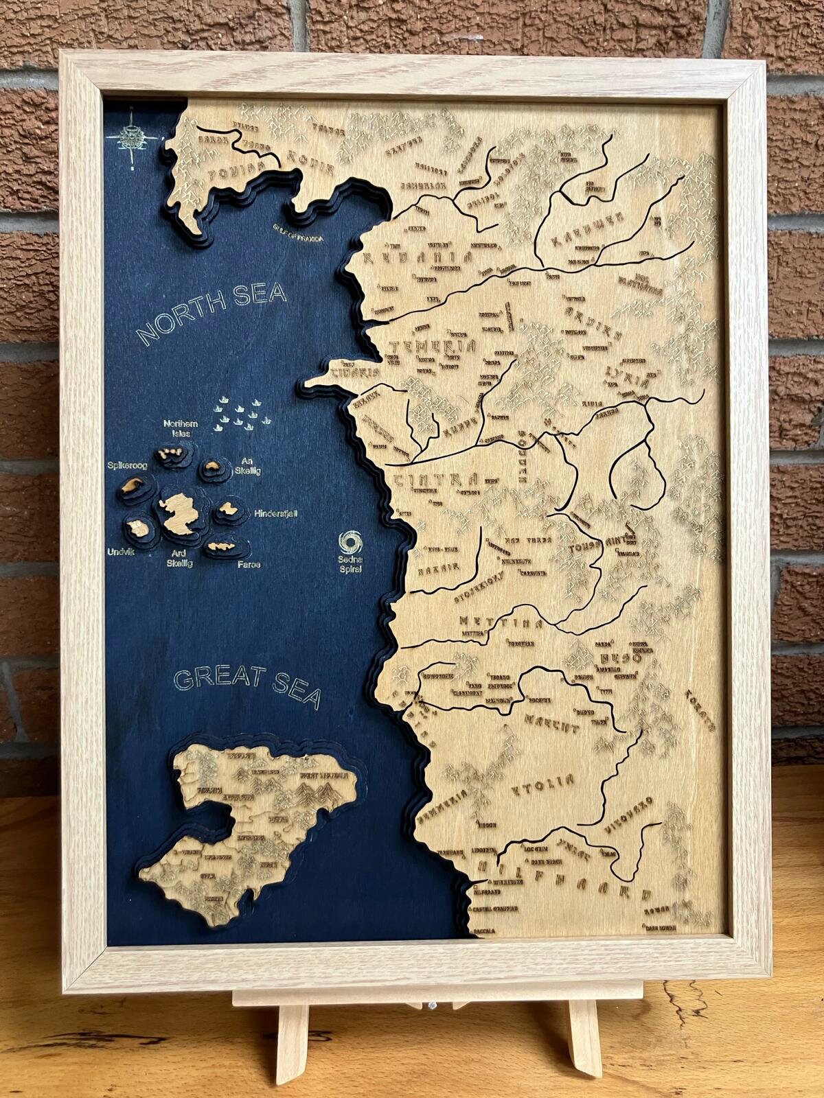 The Witcher Relief Map Wooden Art Picture