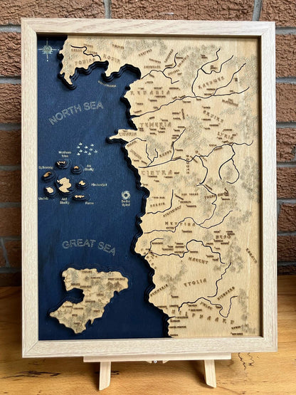 The Witcher Relief Map Wooden Art Picture