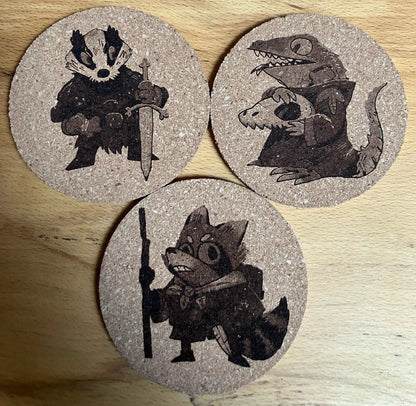 10 x Root theme Coasters and Box