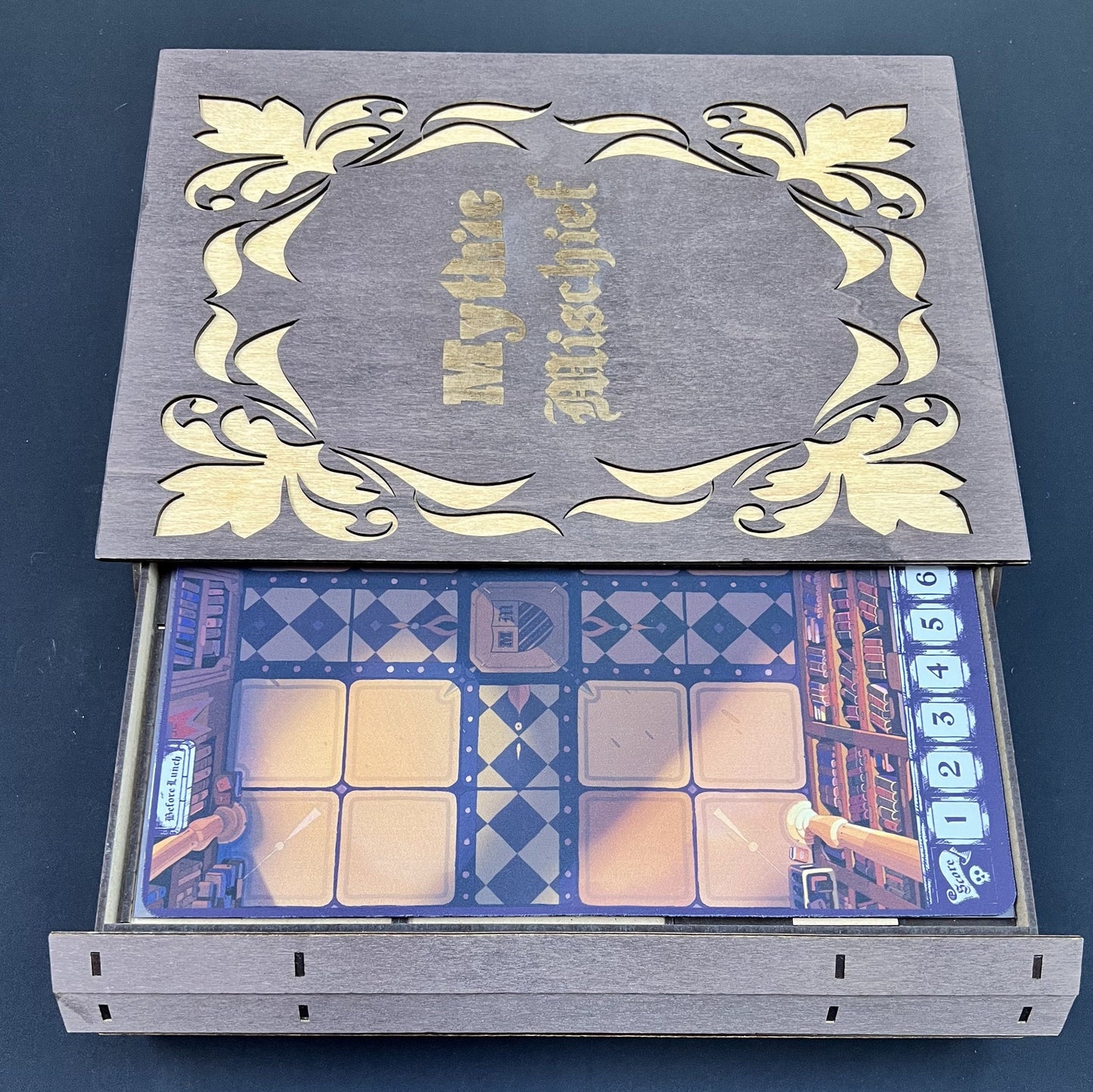 Mythic Mischief Book Box with Inserts for Base game + ALL 3 expansions.