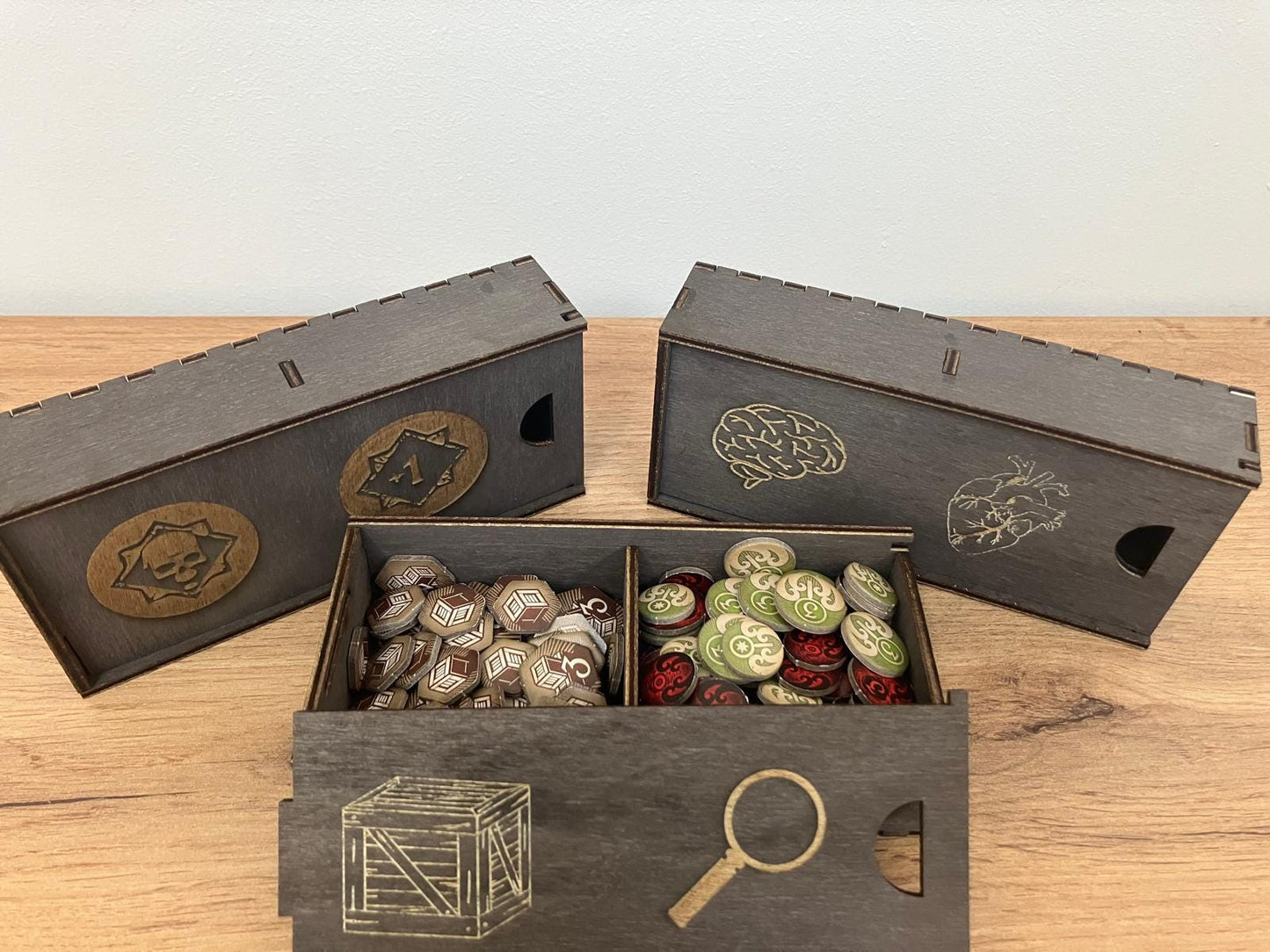 3 x Arkham Horror "The Card Game" Token boxes