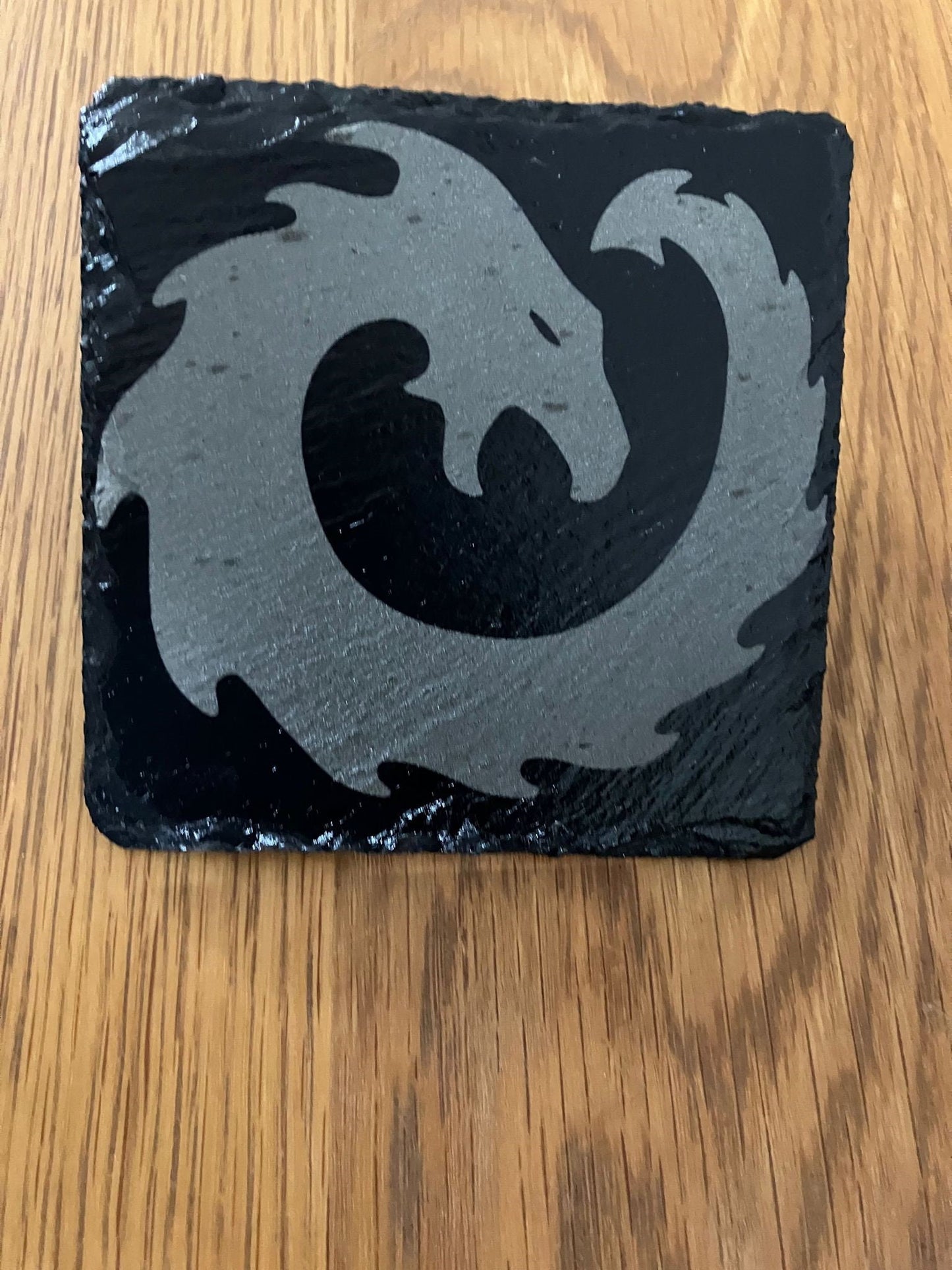 Set of 6 with Stand - DnD inspired slate coasters - 100mm x 100mm