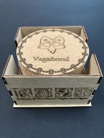 10 x Root theme Coasters and Box