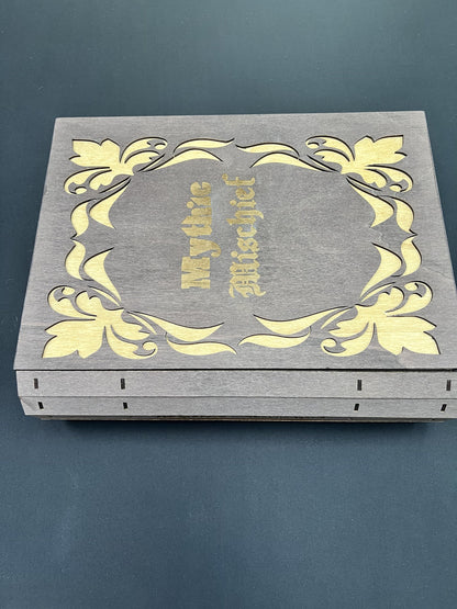 Mythic Mischief Book Box with Inserts for Base game + ALL 3 expansions.