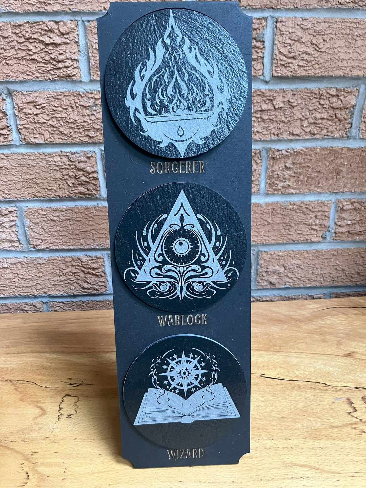 DnD Character Class Slate Coaster, 12 Designs, another view
