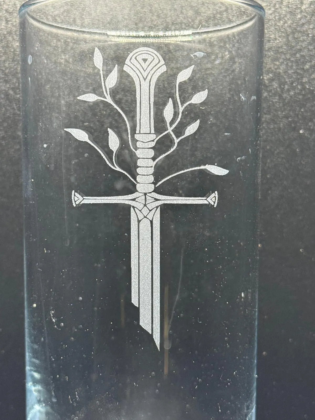 Engraved LotR inspired highball glass - choose from 7 designs