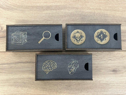 3 x Arkham Horror "The Card Game" Token boxes