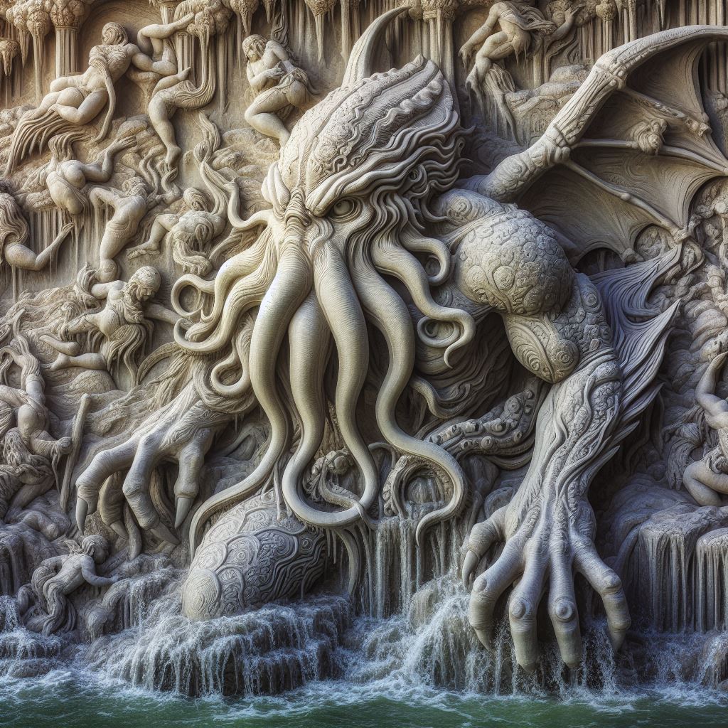 Cthulhu Slate Coasters - 100mm x 100mm