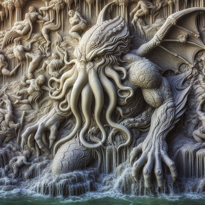 Cthulhu Slate Coasters - 100mm x 100mm