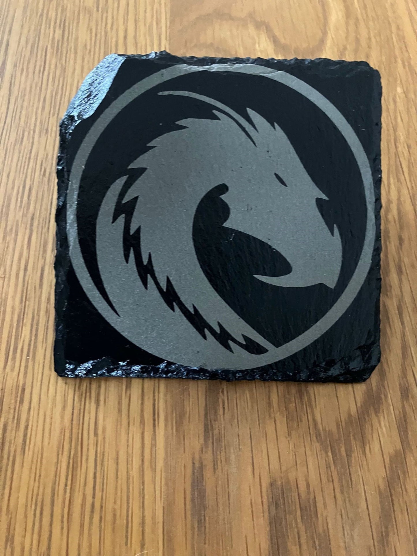 Set of 6 with Stand - DnD inspired slate coasters - 100mm x 100mm
