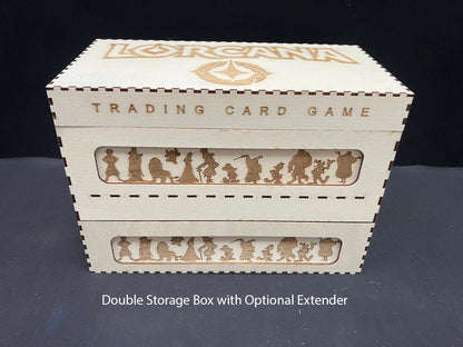Lorcana - Double Storage Box with optional extender (sold separately) - Sleeved - personalisation options available.