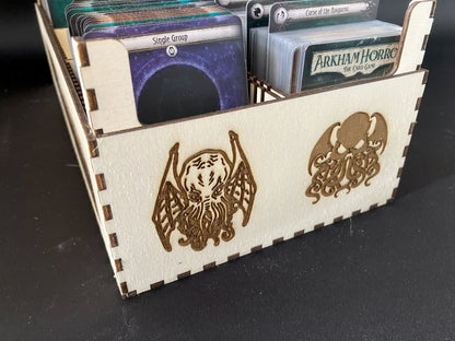 Arkham Horror "The Card Game". Double Storage Box with optional extender (sold separately) - Sleeved