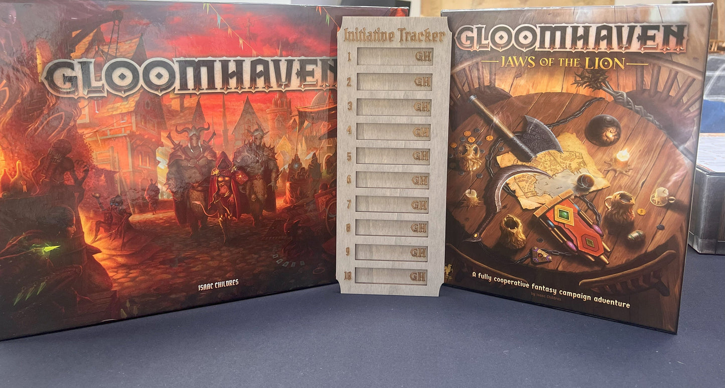 Gloomhaven - Frosthaven - Jaws of the Lion - Initiative Tracker and optional Gloomhaven Character Tags