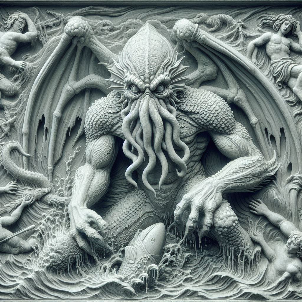 Cthulhu Slate Coasters - 100mm x 100mm