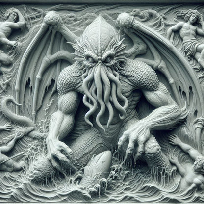 Cthulhu Slate Coasters - 100mm x 100mm