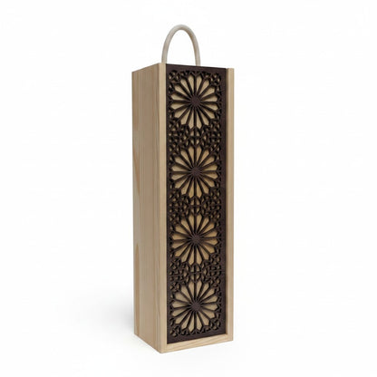 Bespoke Wooden Bottle Box - Laser Engraved - 12 Designs