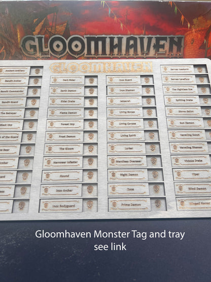 Gloomhaven - Frosthaven - Jaws of the Lion - Initiative Tracker and optional Gloomhaven Character Tags