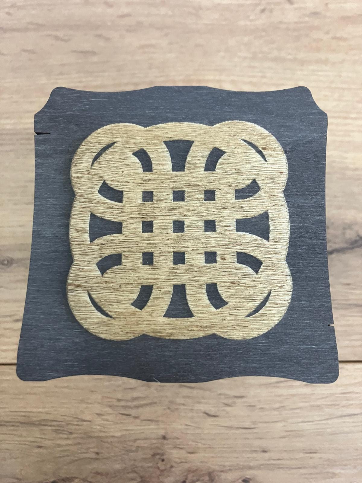 Wooden Framed Deck Box with integrated wooden hinges and magnetic latch