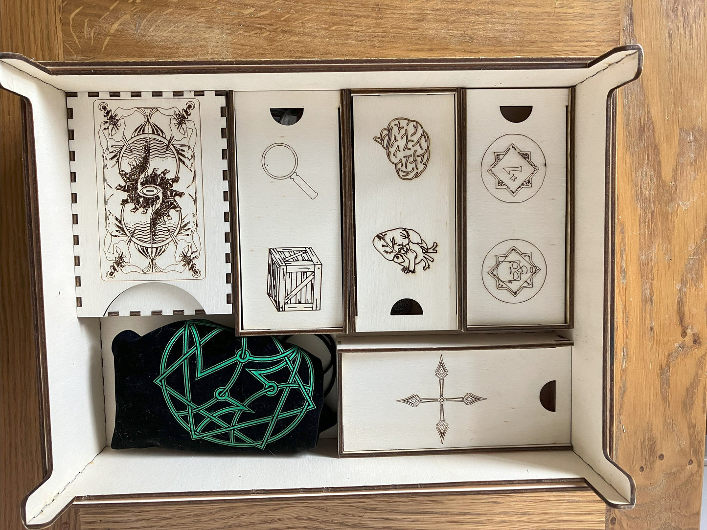 TRIPLE SIZE - Token and Components - Complete Storage Solution and Extender (sold separately) for Arkham Horror "The Card Game".