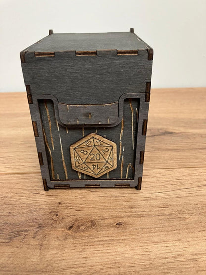 Wooden Deck Box with integrated wooden hinges