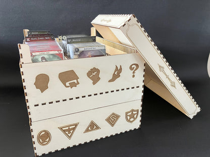 Arkham Horror "The Card Game". Triple Storage Box with optional extender (sold separately) - Sleeved - personalisation options available.