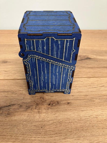 Wooden Box with clasp and integrated hinge