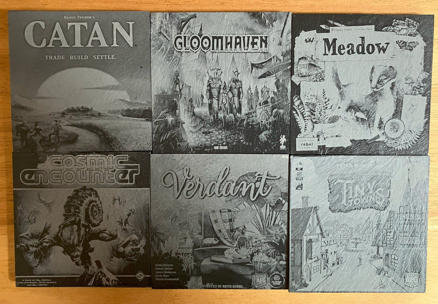 Boardgame inspired slate coasters, Any Game you choose