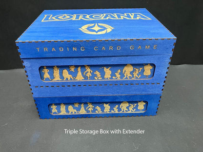 Lorcana - Triple Storage Box with optional extender (sold separately) - Sleeved - personalisation options available.