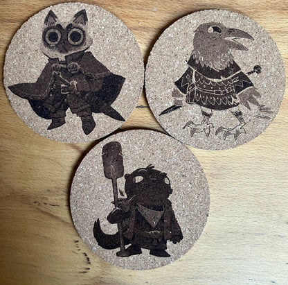 10 x Root theme Coasters and Box