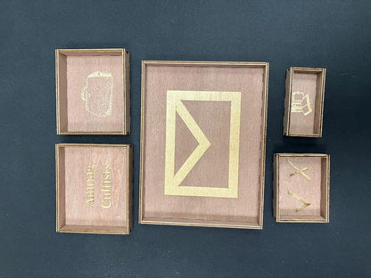 Among Cultists Kickstarter + expansions - Board Game inserts - Sleeved - with no lid lift.