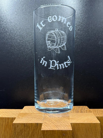 Lord of the Rings Inspired Engraved Highball Glass, another view