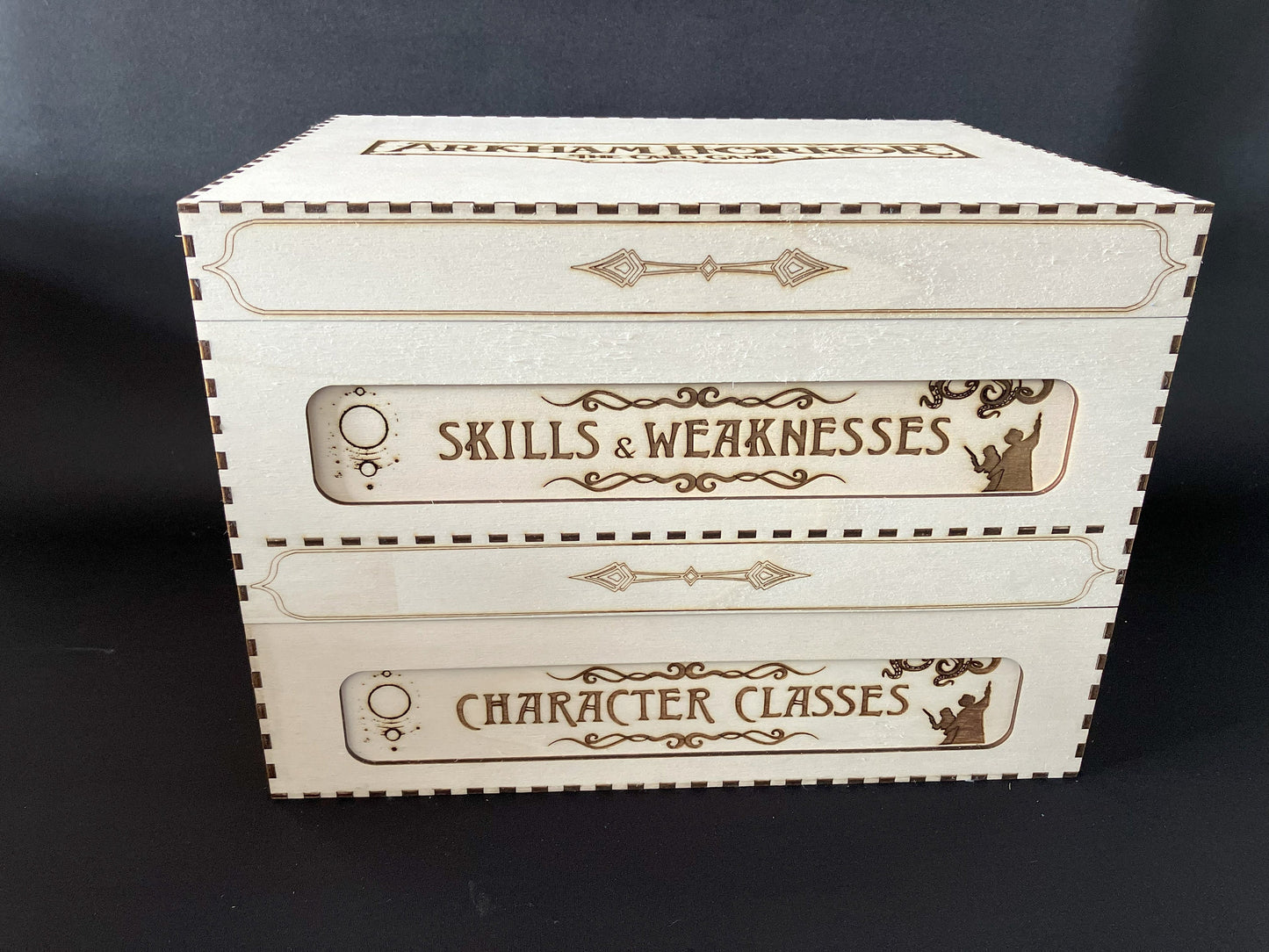 Arkham Horror "The Card Game". Triple Storage Box with optional extender (sold separately) - Sleeved - personalisation options available.