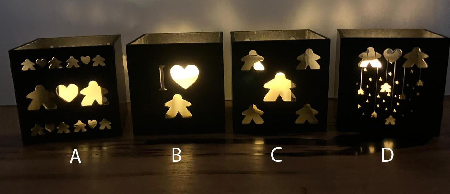 Meeple themed T-light Holder choice of 12