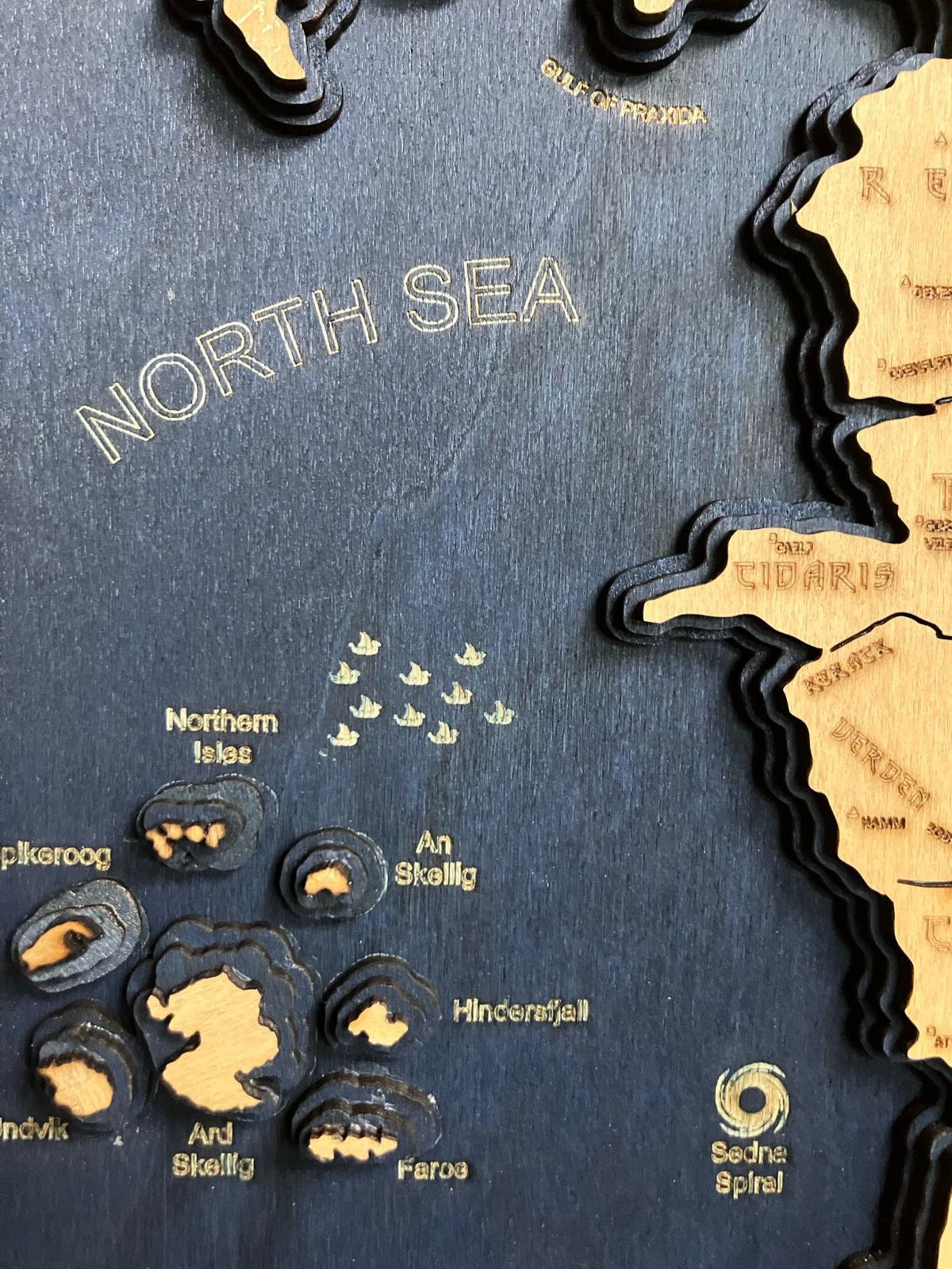 The Witcher Relief Map Wooden Art Picture
