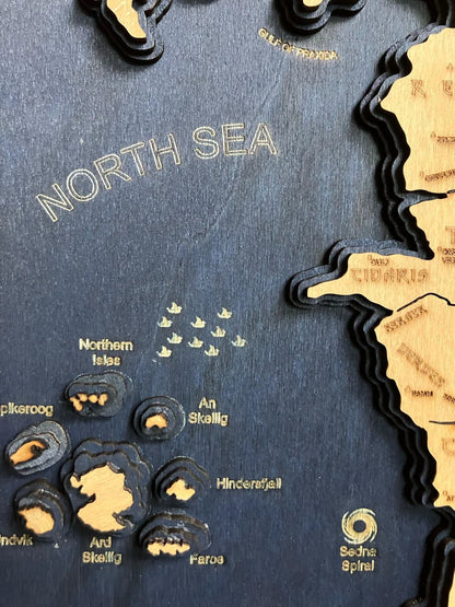 The Witcher Relief Map Wooden Art Picture