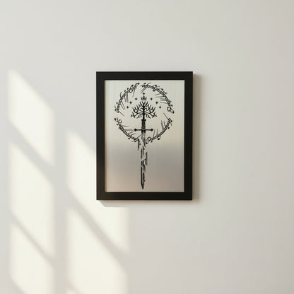 Lord of the Rings themed - Engraved acrylic pictures