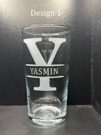 Personalised Monogram Pint Glass